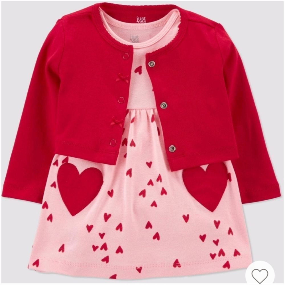 New my first Valentine's day outfit size 12 months - Picture 2 of 5
